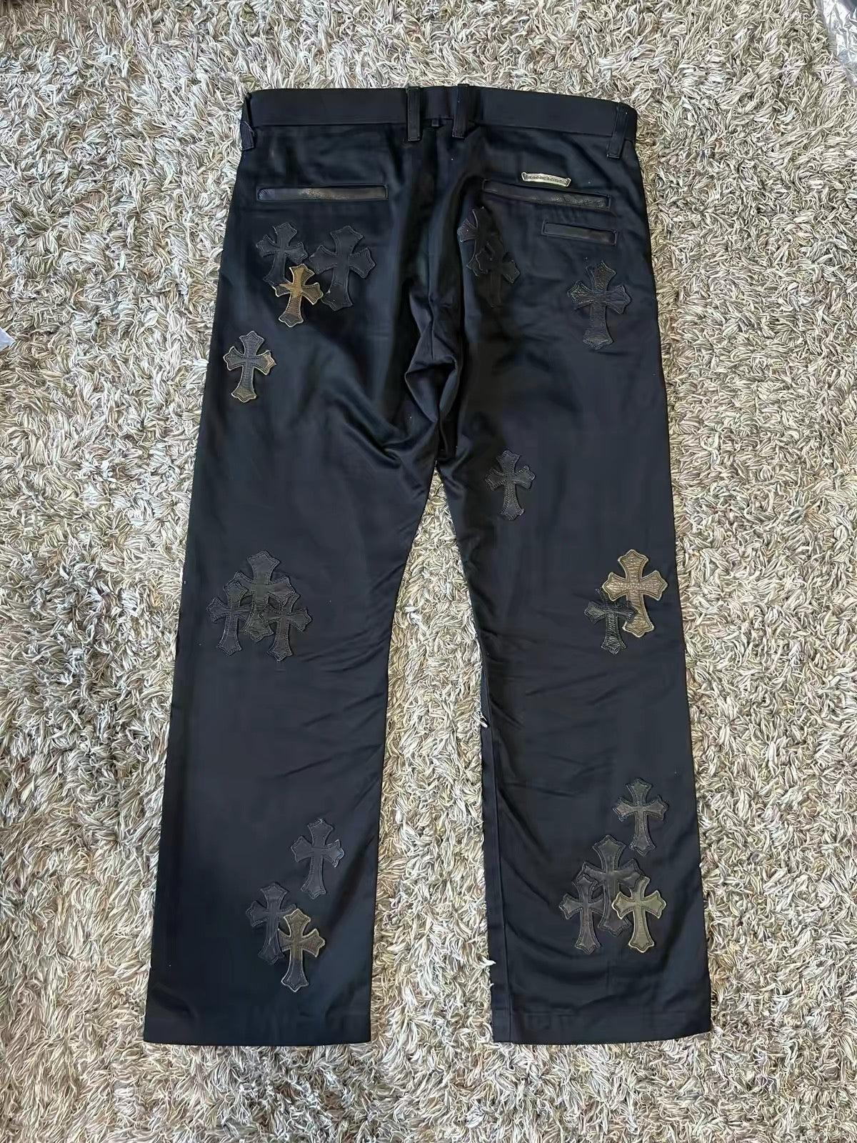 Chrome hearts cross patches pants