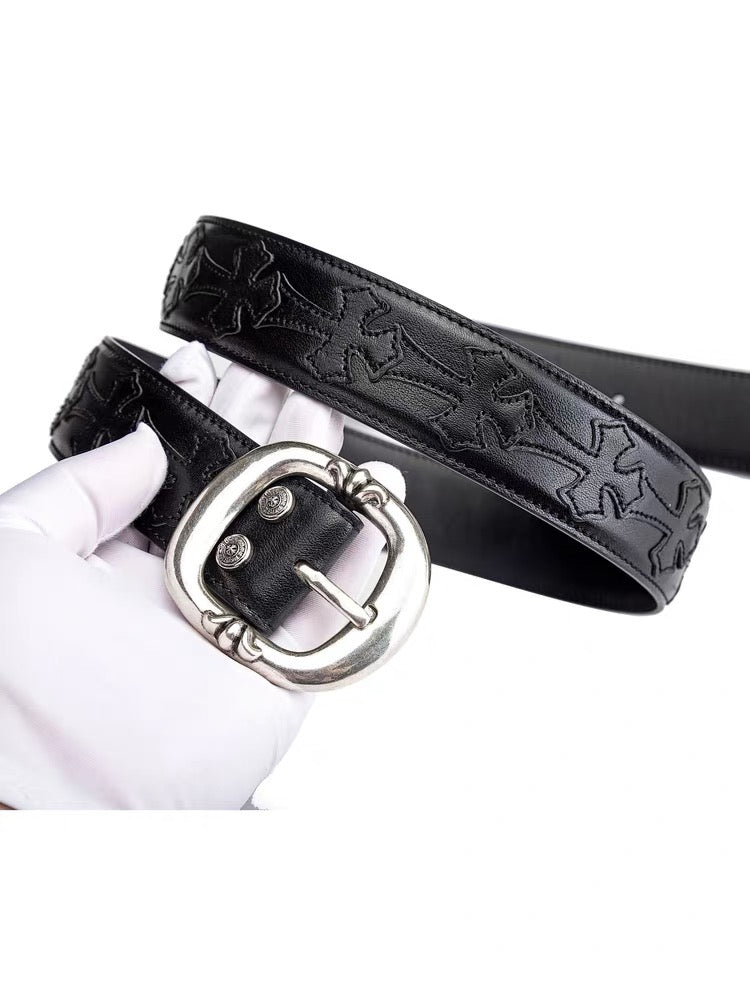 chrome hearts  Leather ‘Gunslinger's .925 Silver Belt