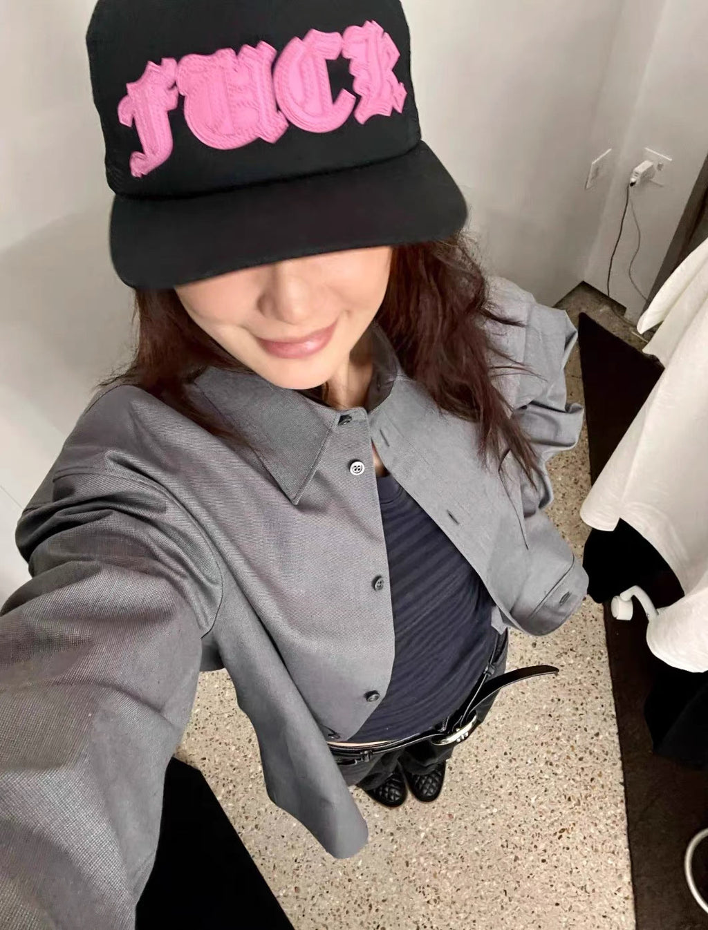 Black pink Chrome hearts hats