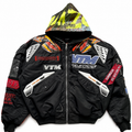 Vetements x Alpha Industries Layered Bomber coloured Hoodie