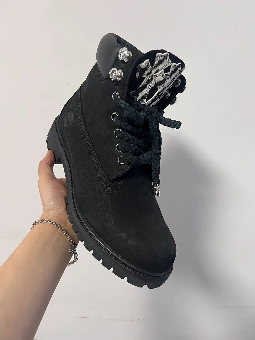 Black Ghost chrome hearts timberlands boots - Private property 