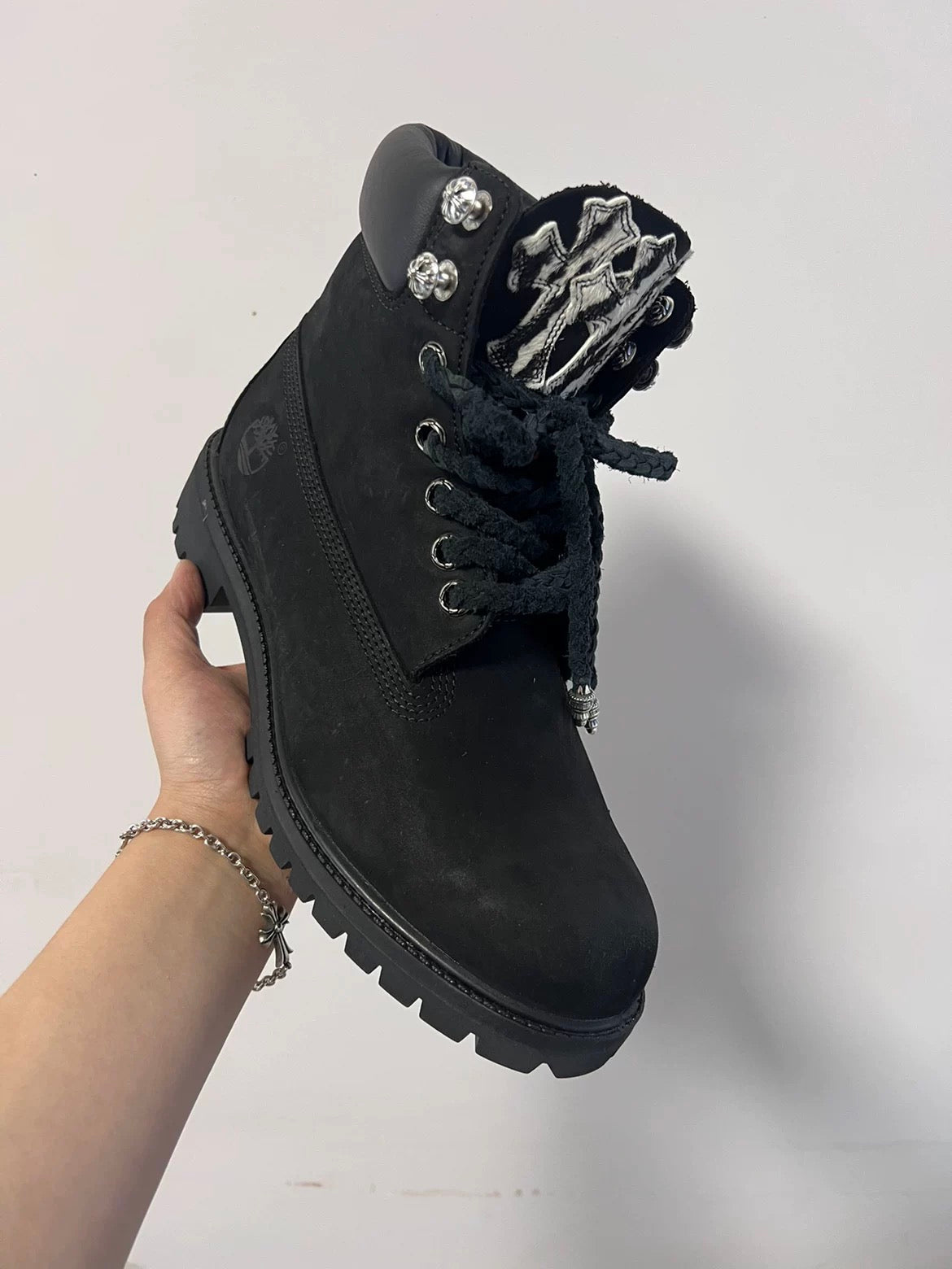 Black Ghost chrome hearts timberlands boots - Private property 