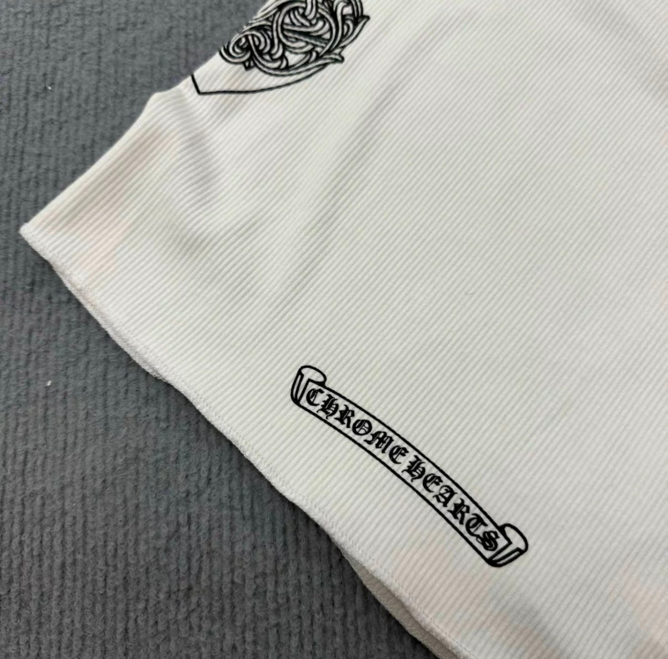 Chrome White " I love you " tank vest top