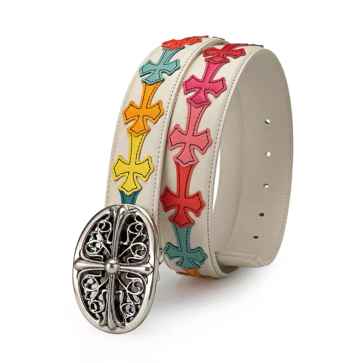 Classic Chrome hearts oval belt