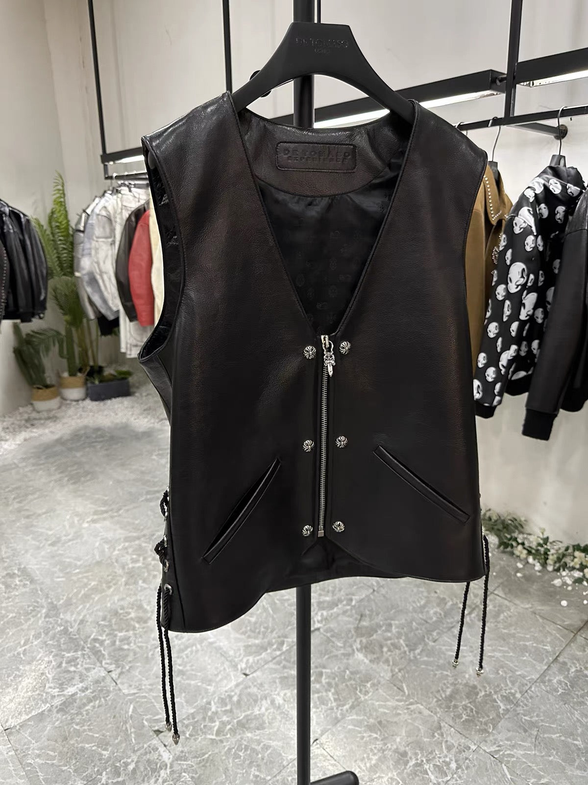 Chrome leather vest jacket - Private property 