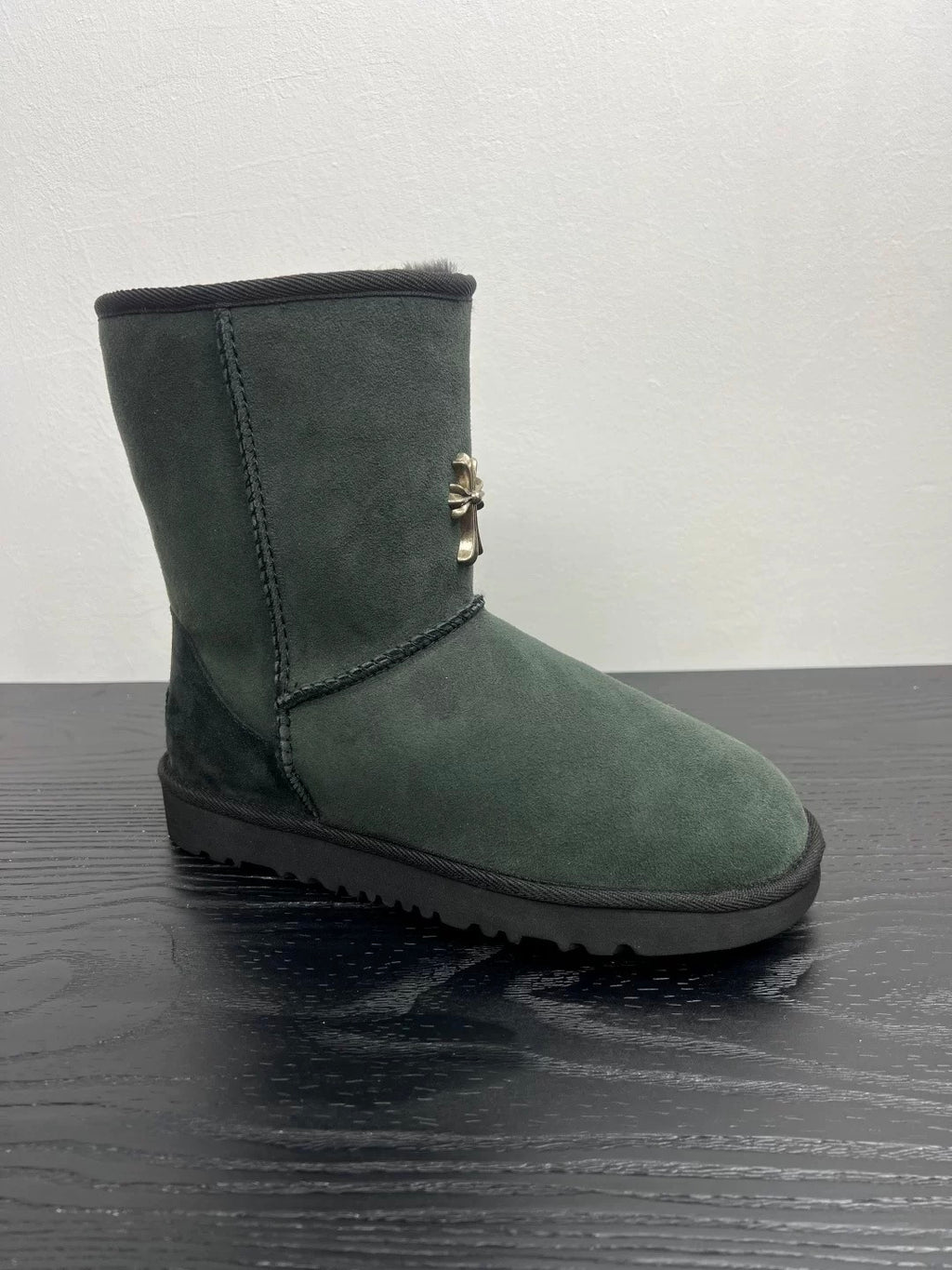 Green Chrome cross uggs