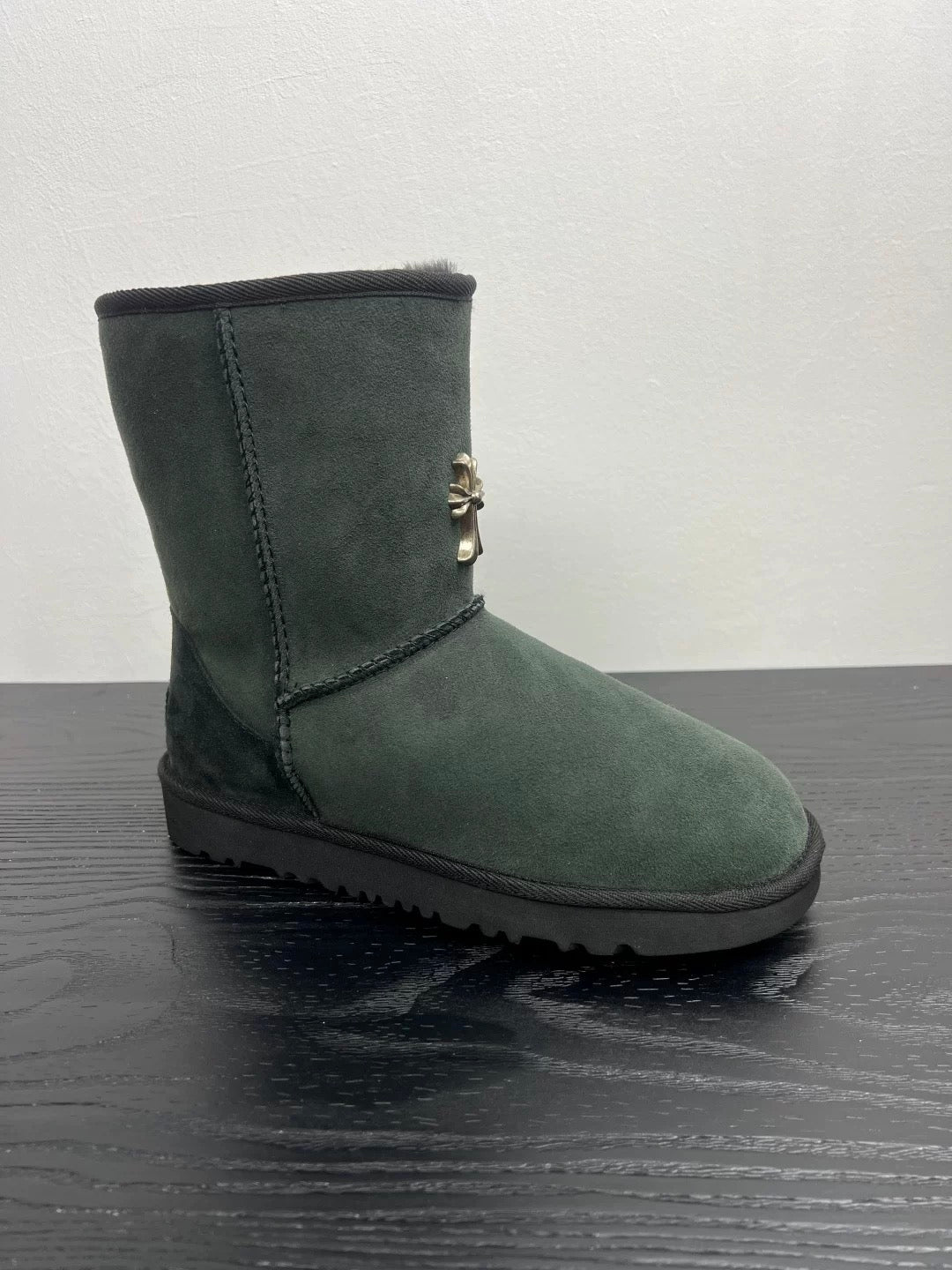 Green Chrome cross uggs