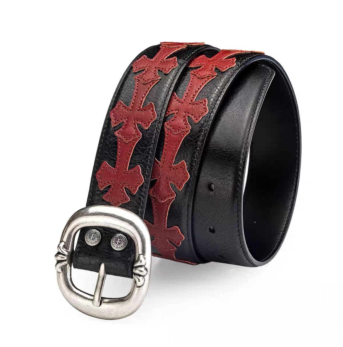 chrome hearts  Leather ‘Gunslinger's .925 Silver Belt