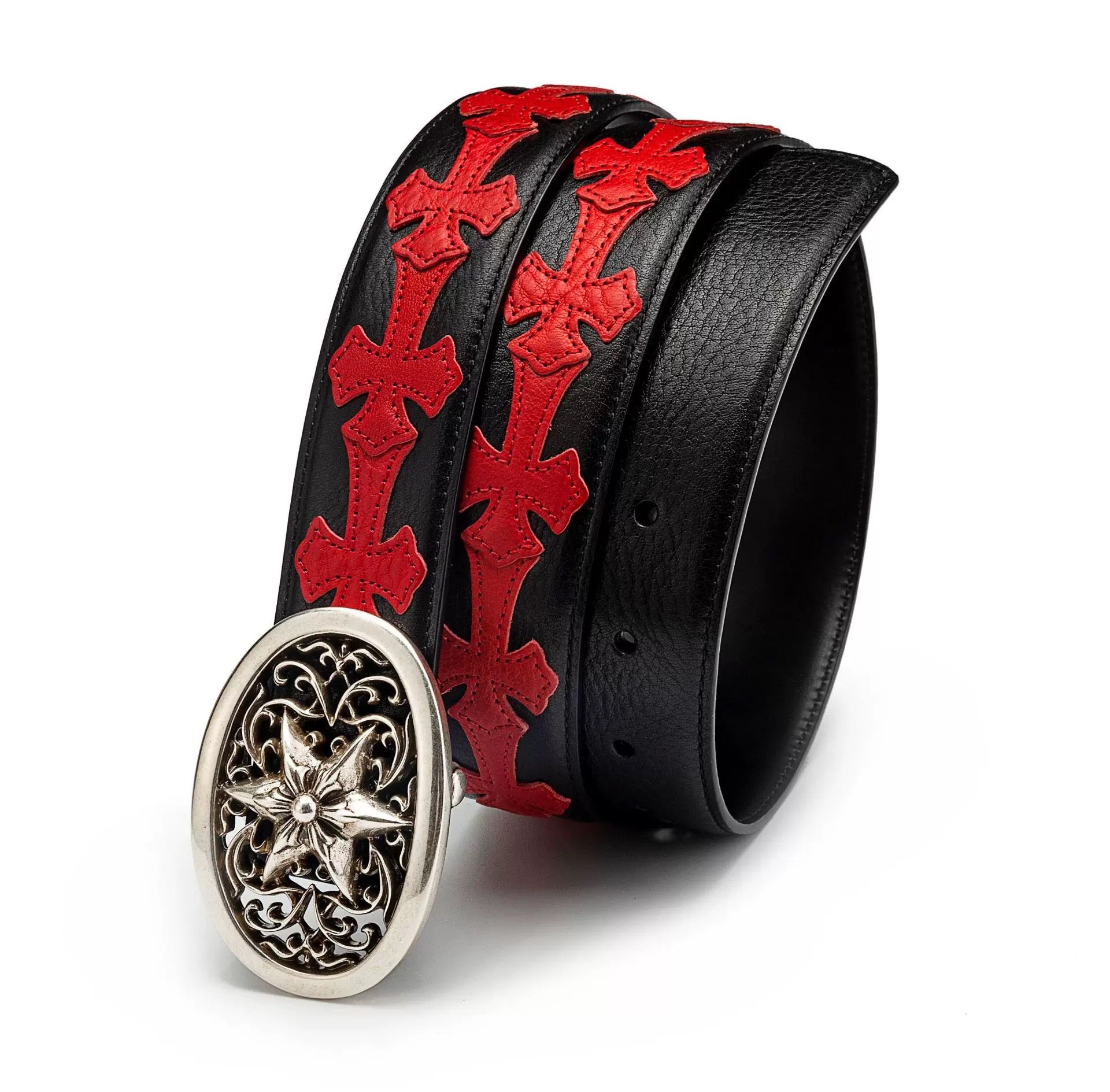 Chrome hearts oval star belt