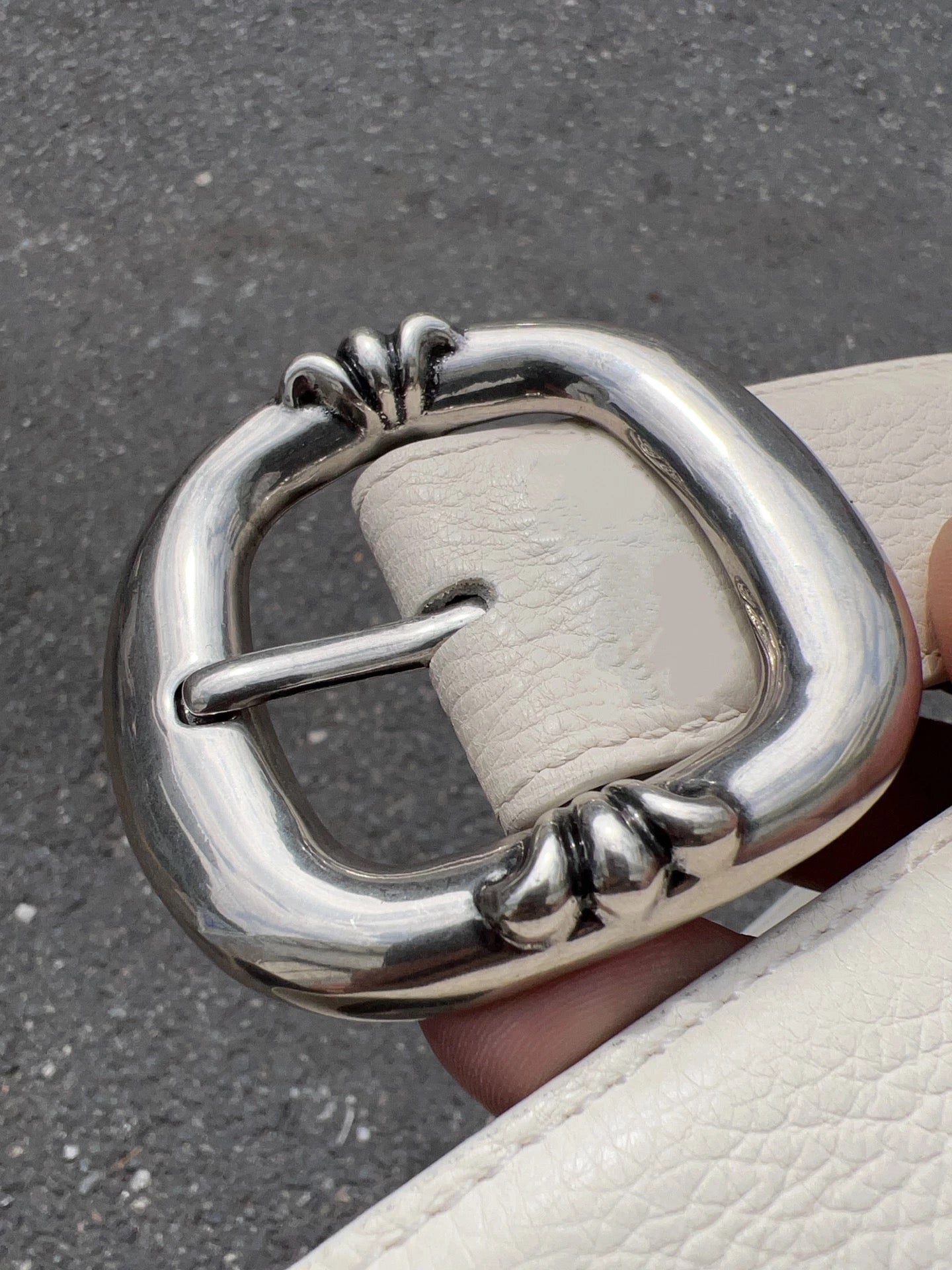chrome hearts  Leather ‘Gunslinger's .925 Silver Belt
