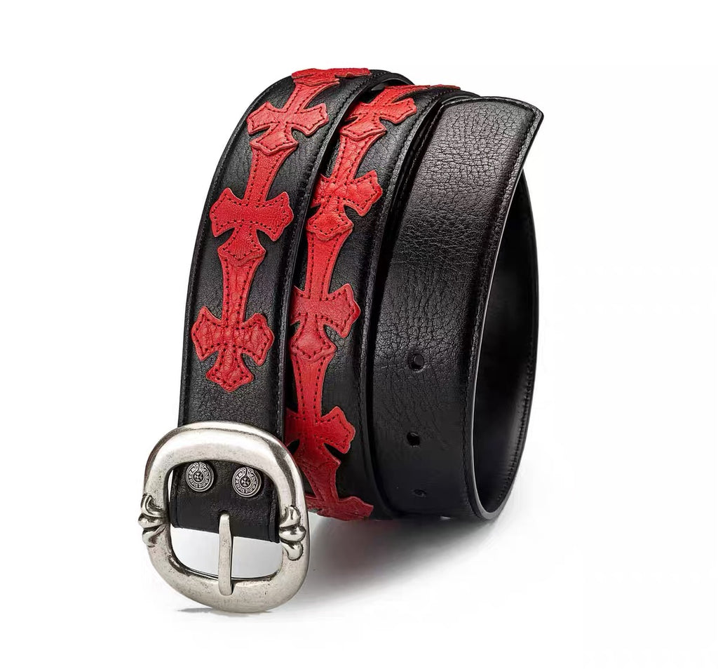 chrome hearts  Leather ‘Gunslinger's .925 Silver Belt