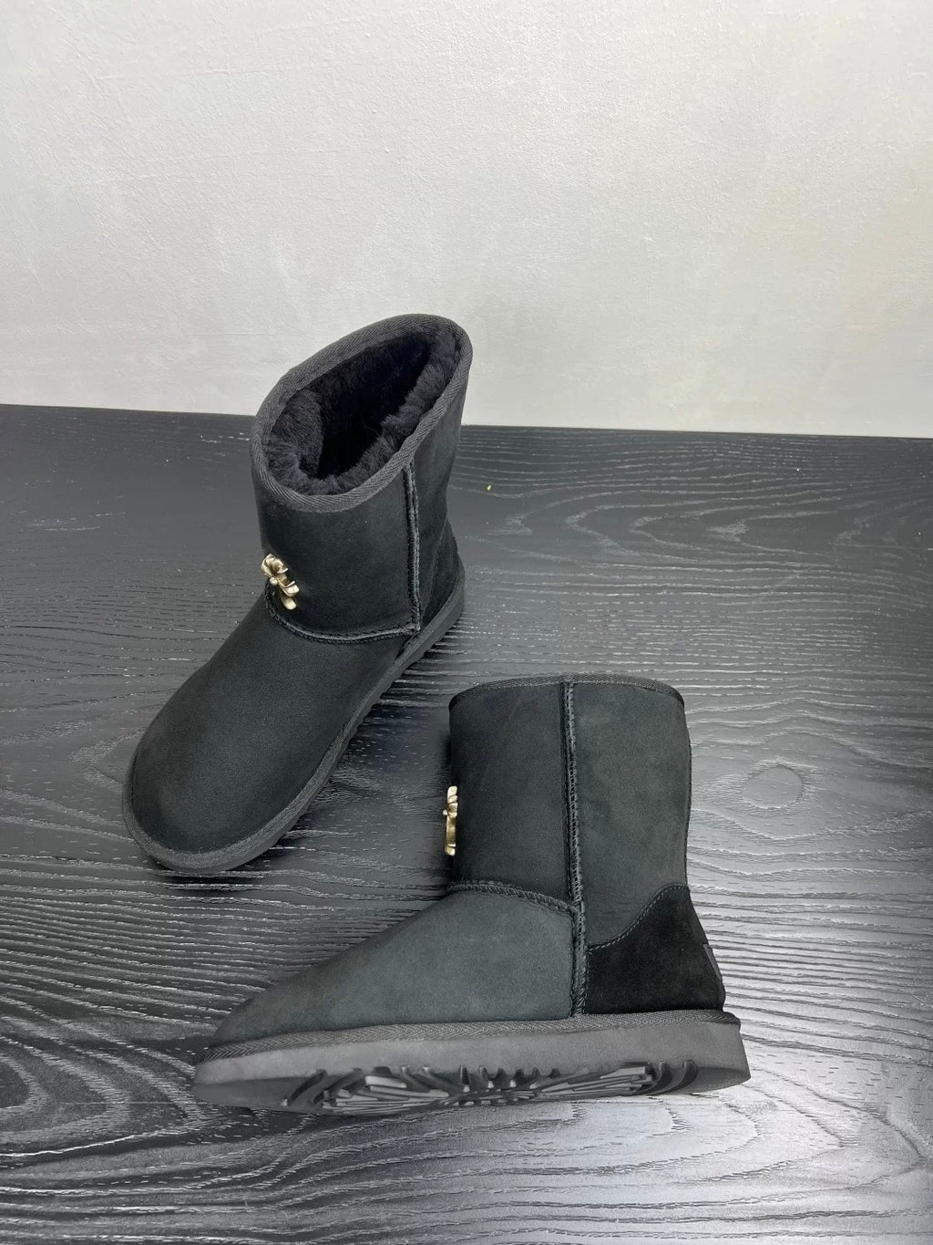 Black Chrome cross uggs