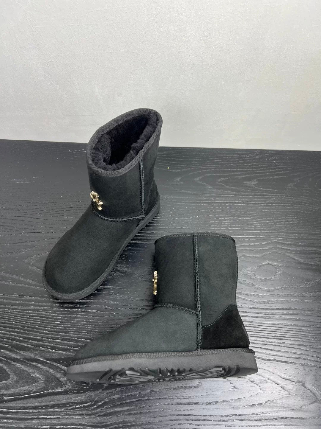 Black Chrome cross uggs