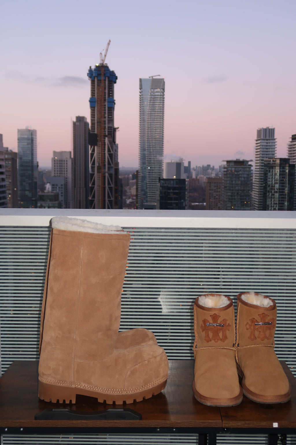Brown Chrome sterling cross patches  boots