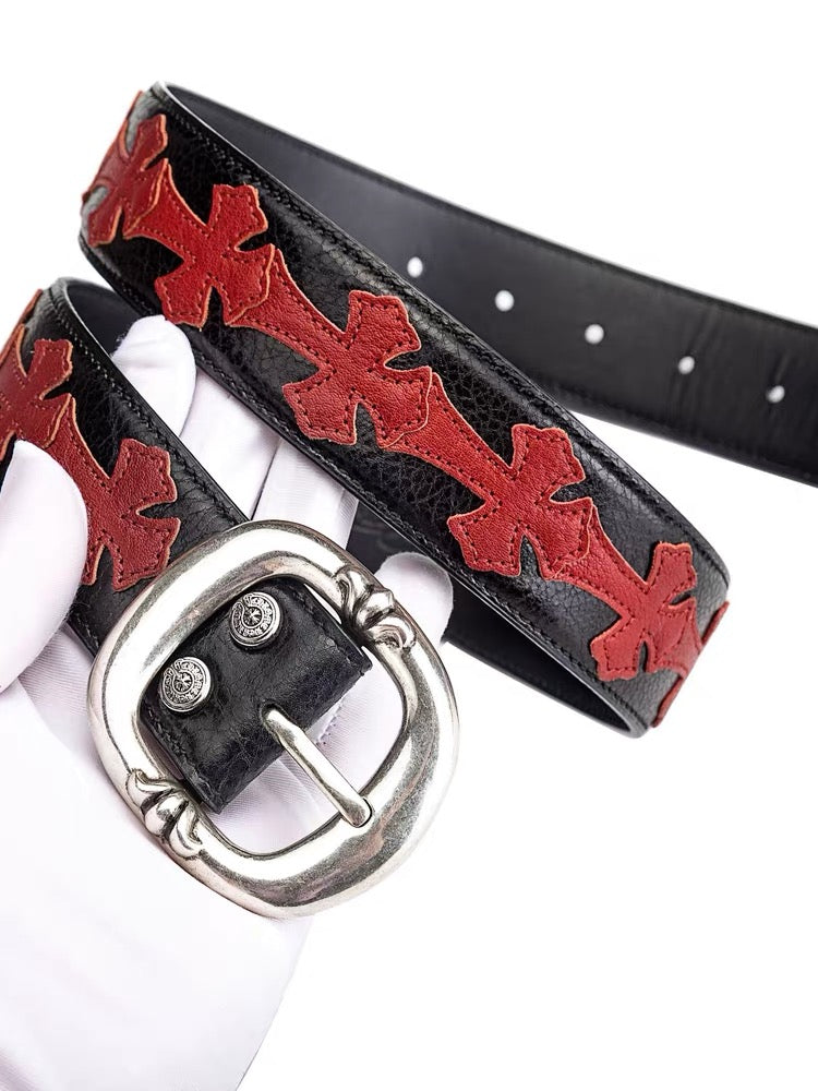 chrome hearts  Leather ‘Gunslinger's .925 Silver Belt