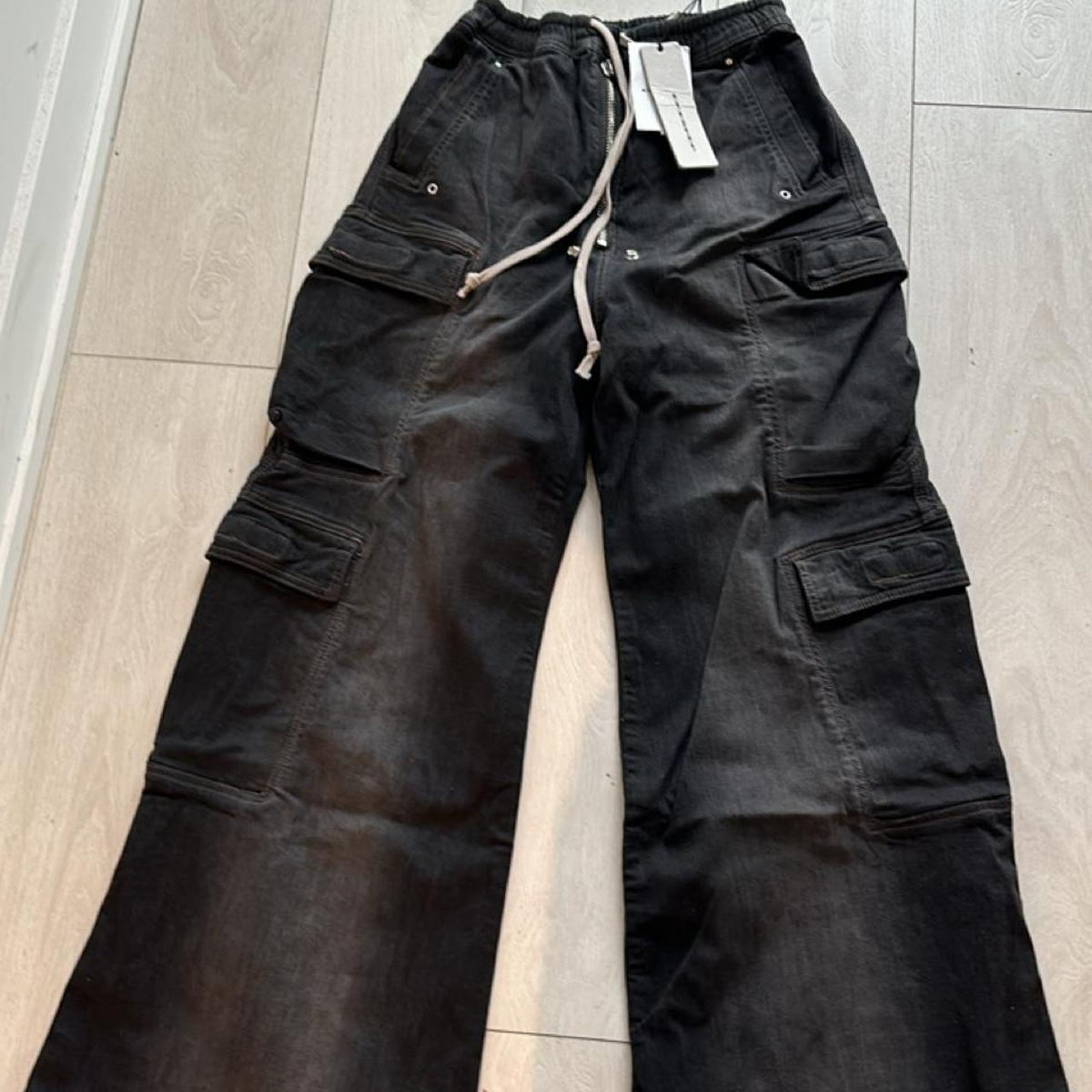 Rick Owens Men's black grey Trousers