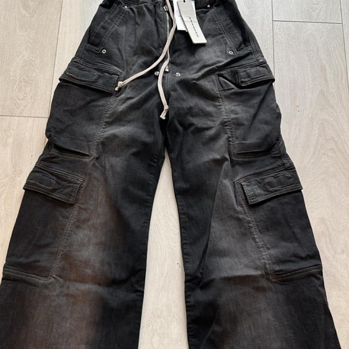 Rick Owens Men's black grey Trousers