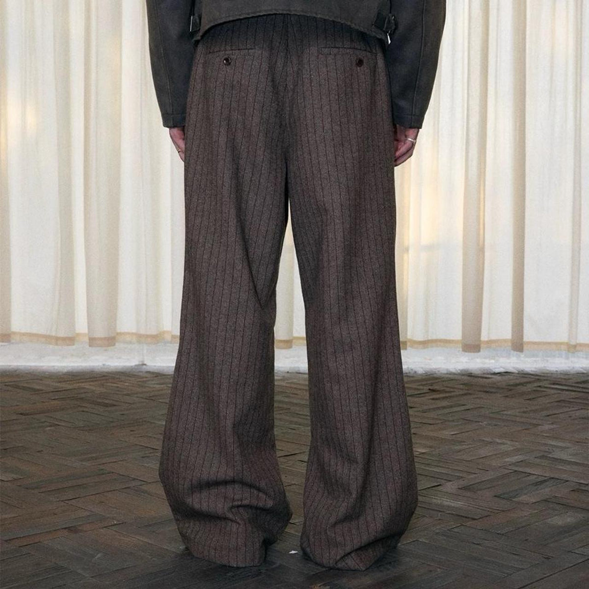 Men's brown grey Trousers