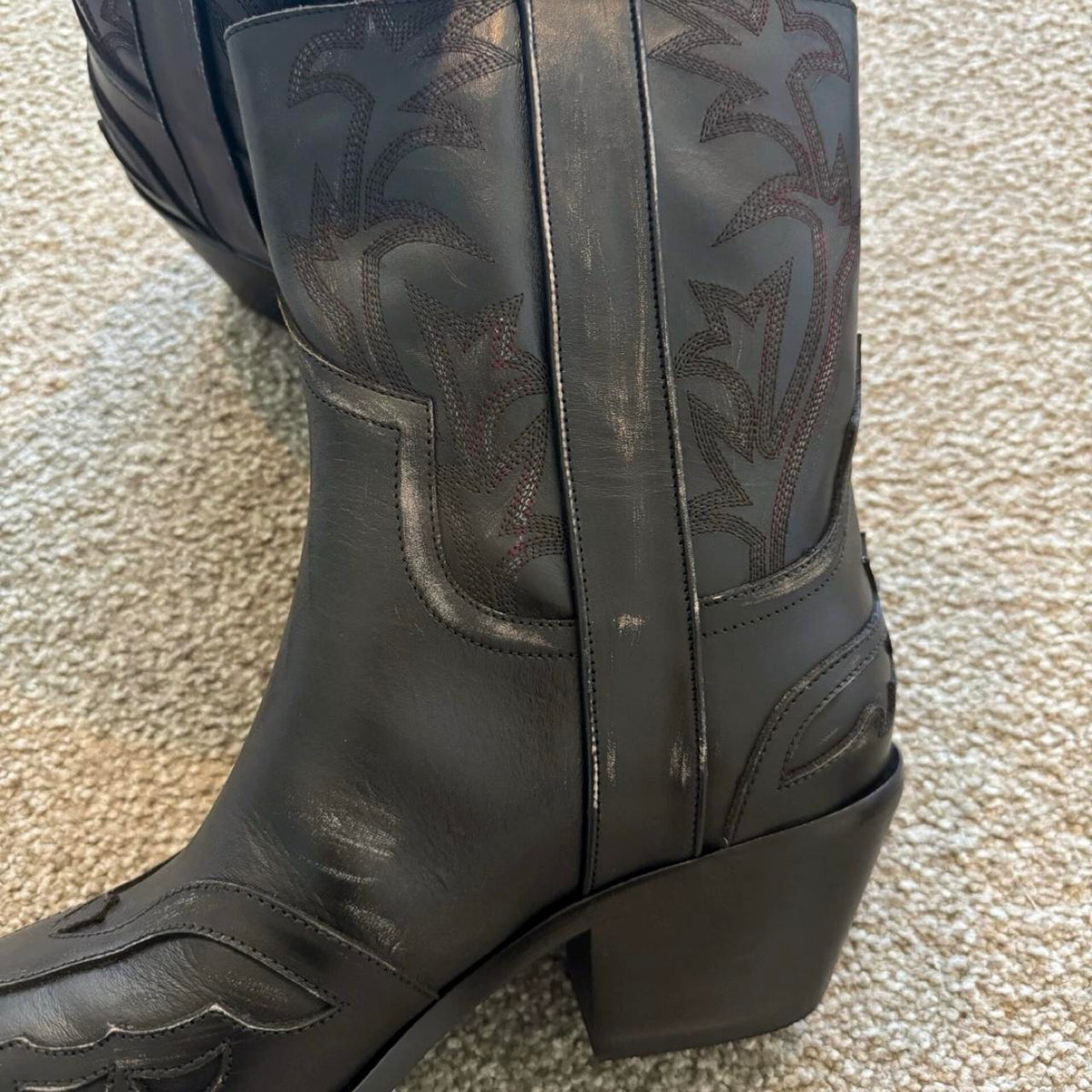 Men's black harness Boots