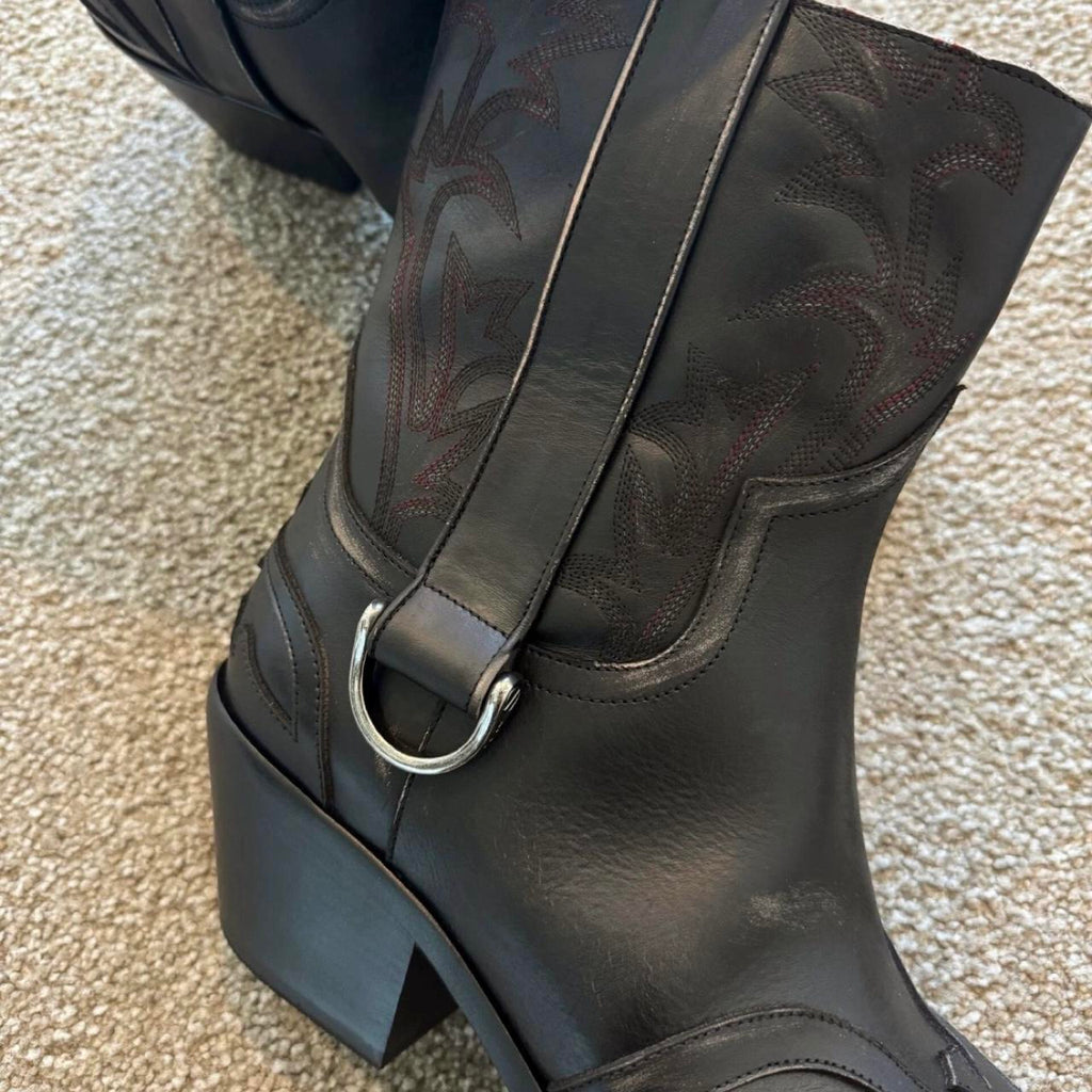 Men's black harness Boots