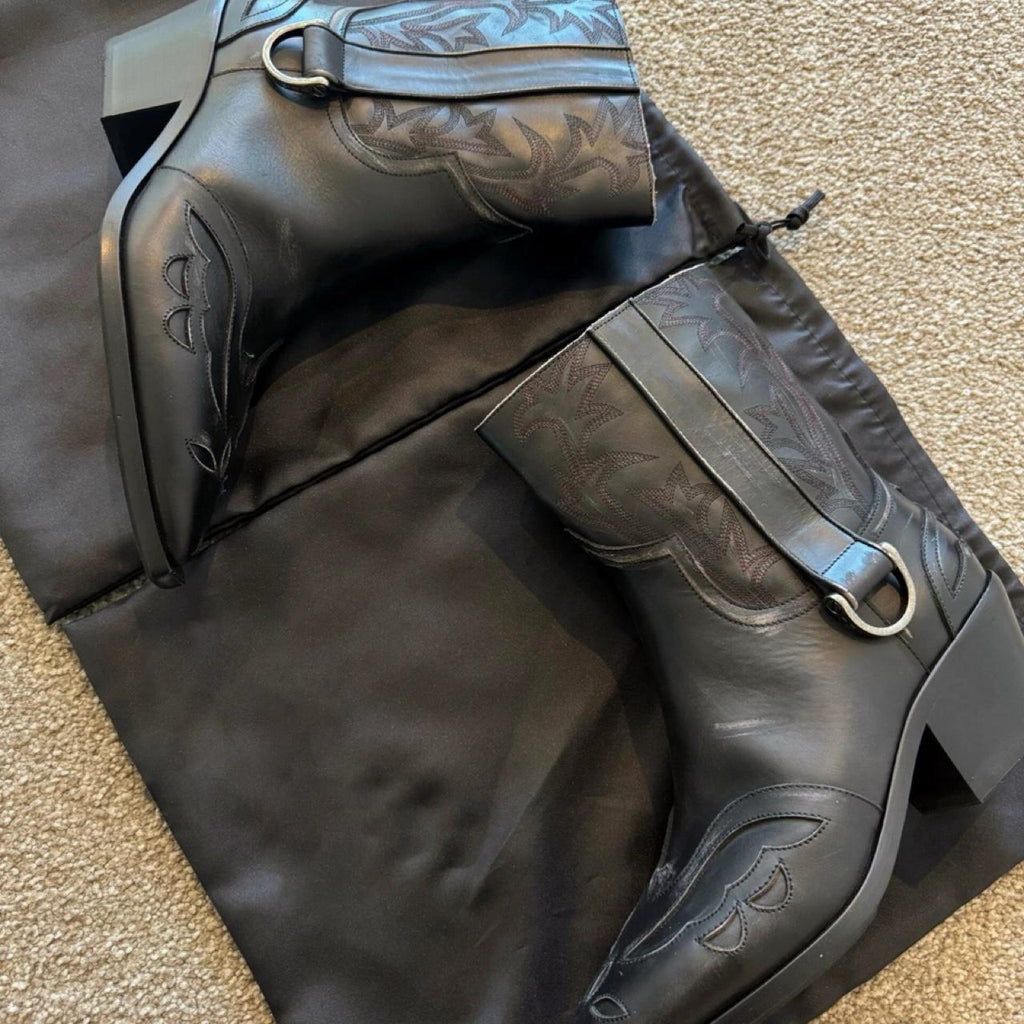 Men's black harness Boots