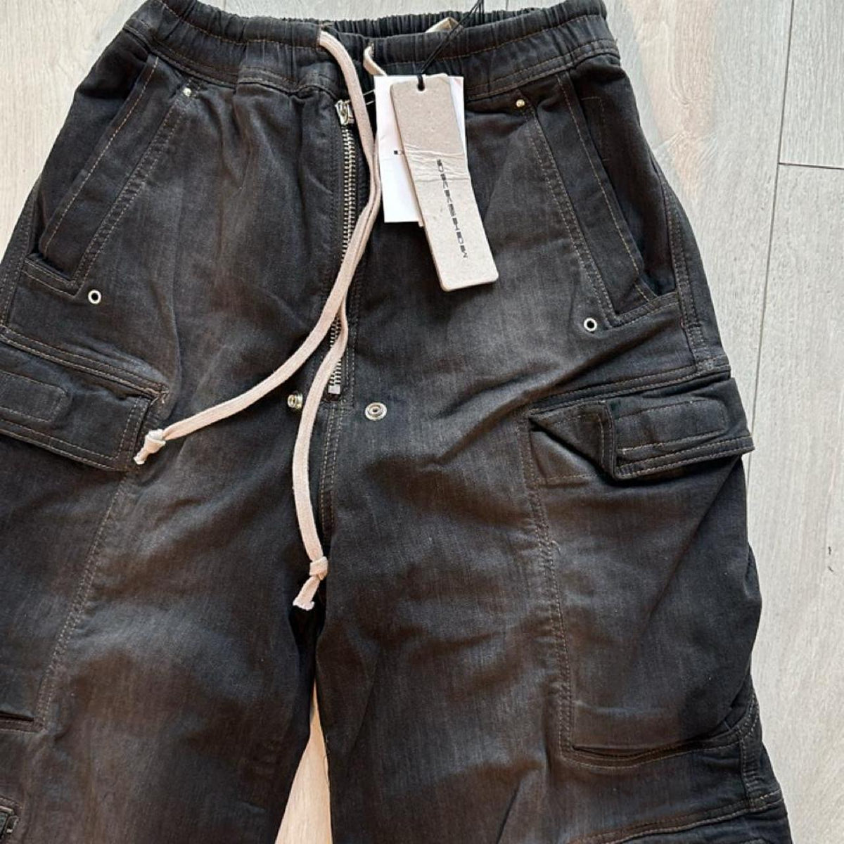 Rick Owens Men's black grey Trousers