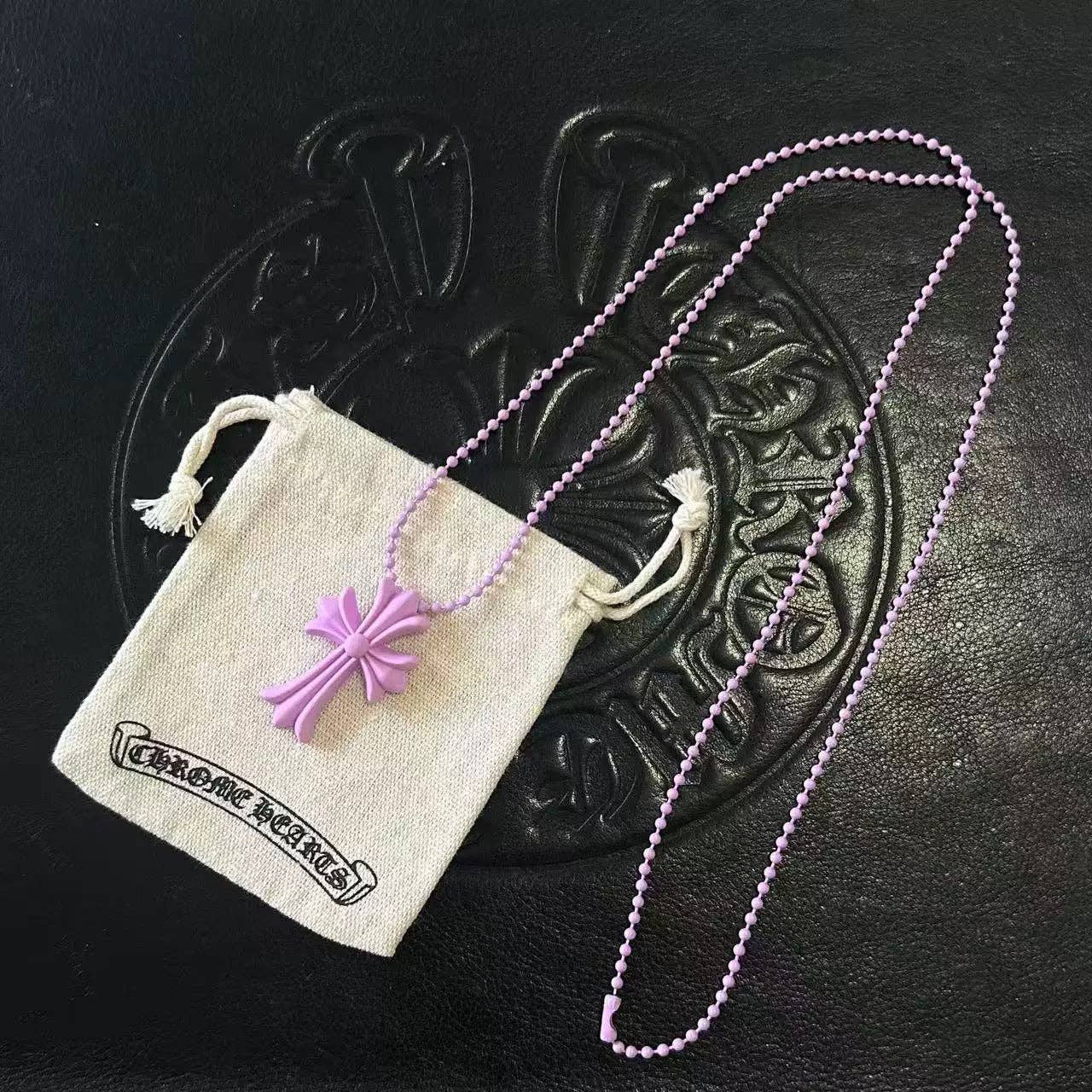 Archive Chrome cross dog tag necklace