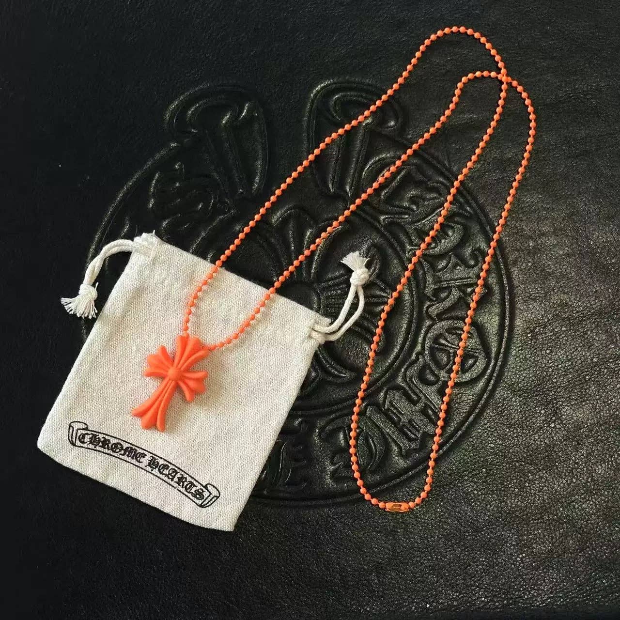 Archive Chrome cross dog tag necklace