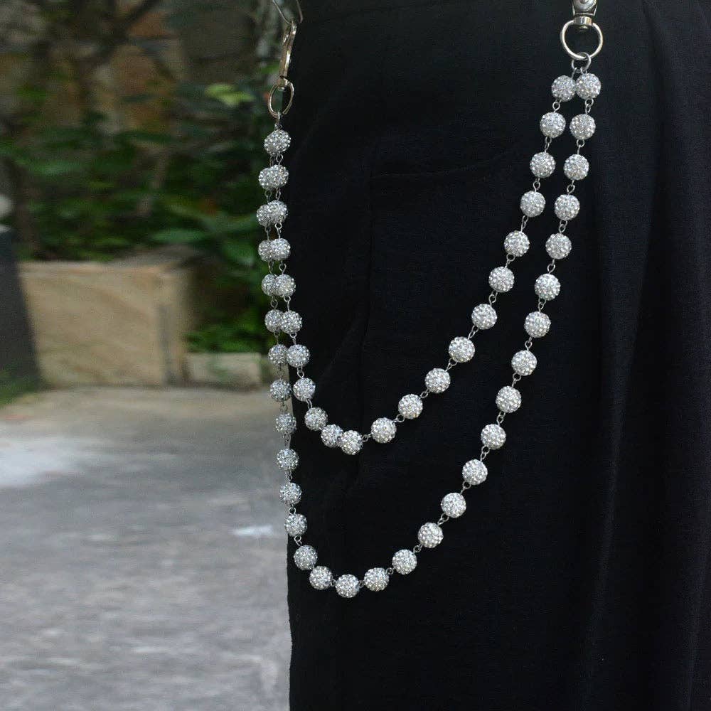 Crystal Rhinestone Double jeanchain
