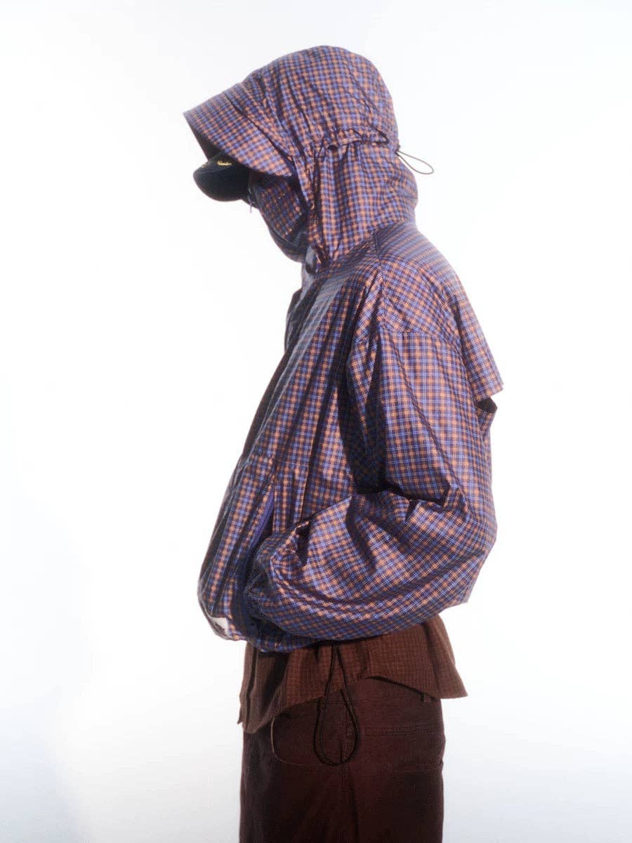 Checkered Windbreaker Jacket