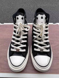 Chrome hearts leather  all stars converse