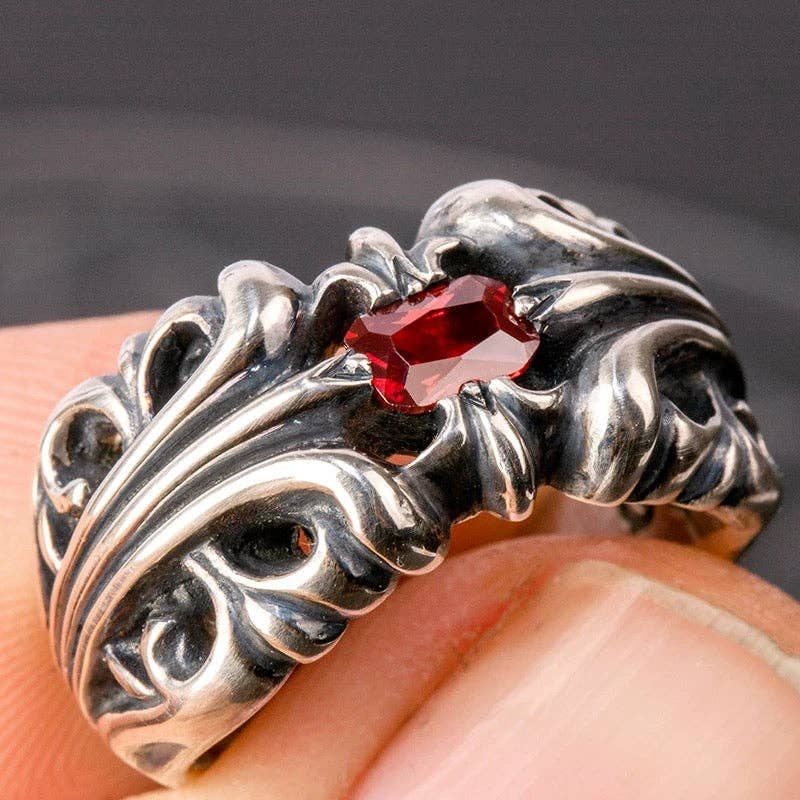 Archive Chrome rings with diamond gemstone