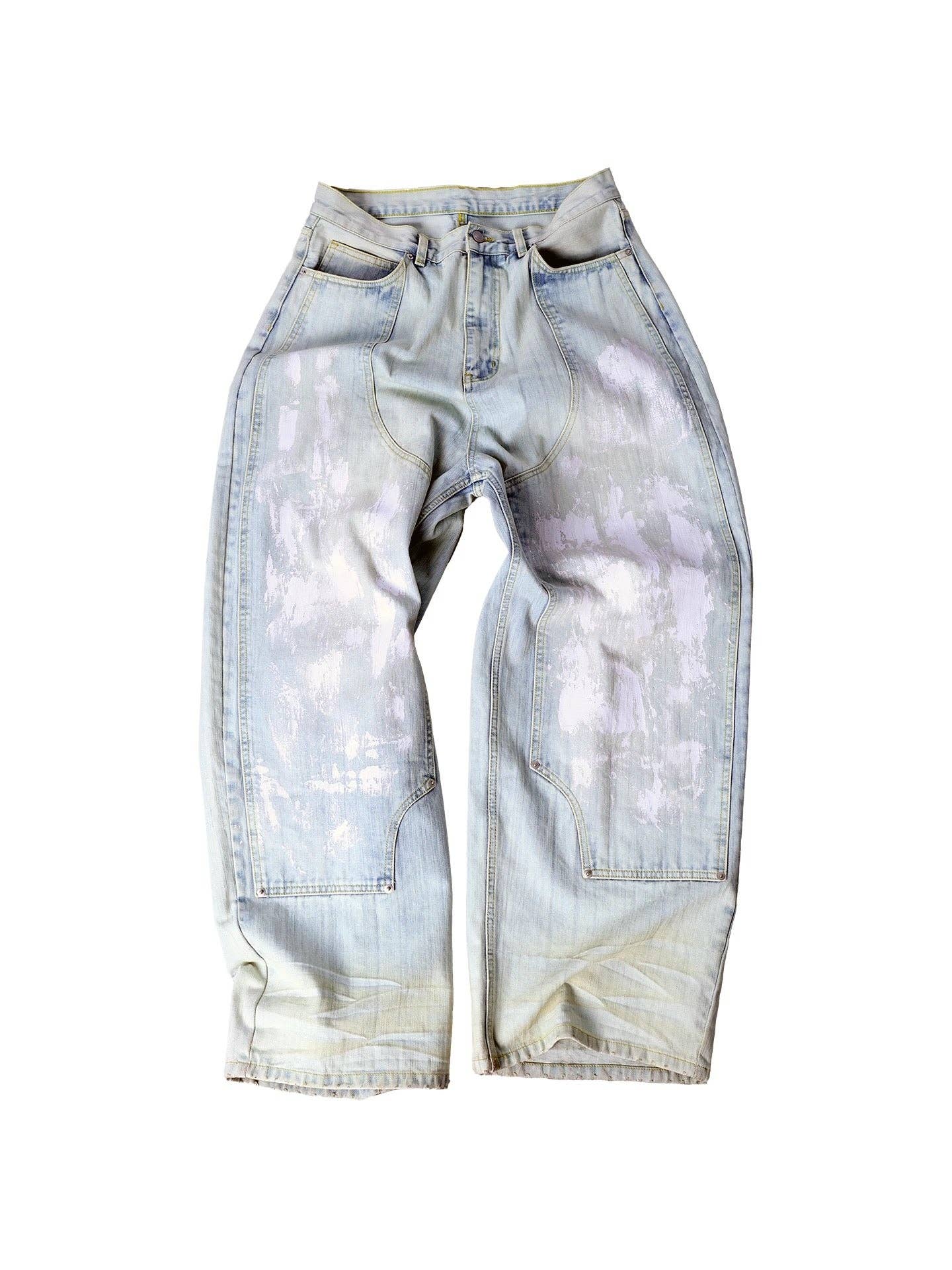 Archival Denim – Light Wash with Distressed Paint Finish
