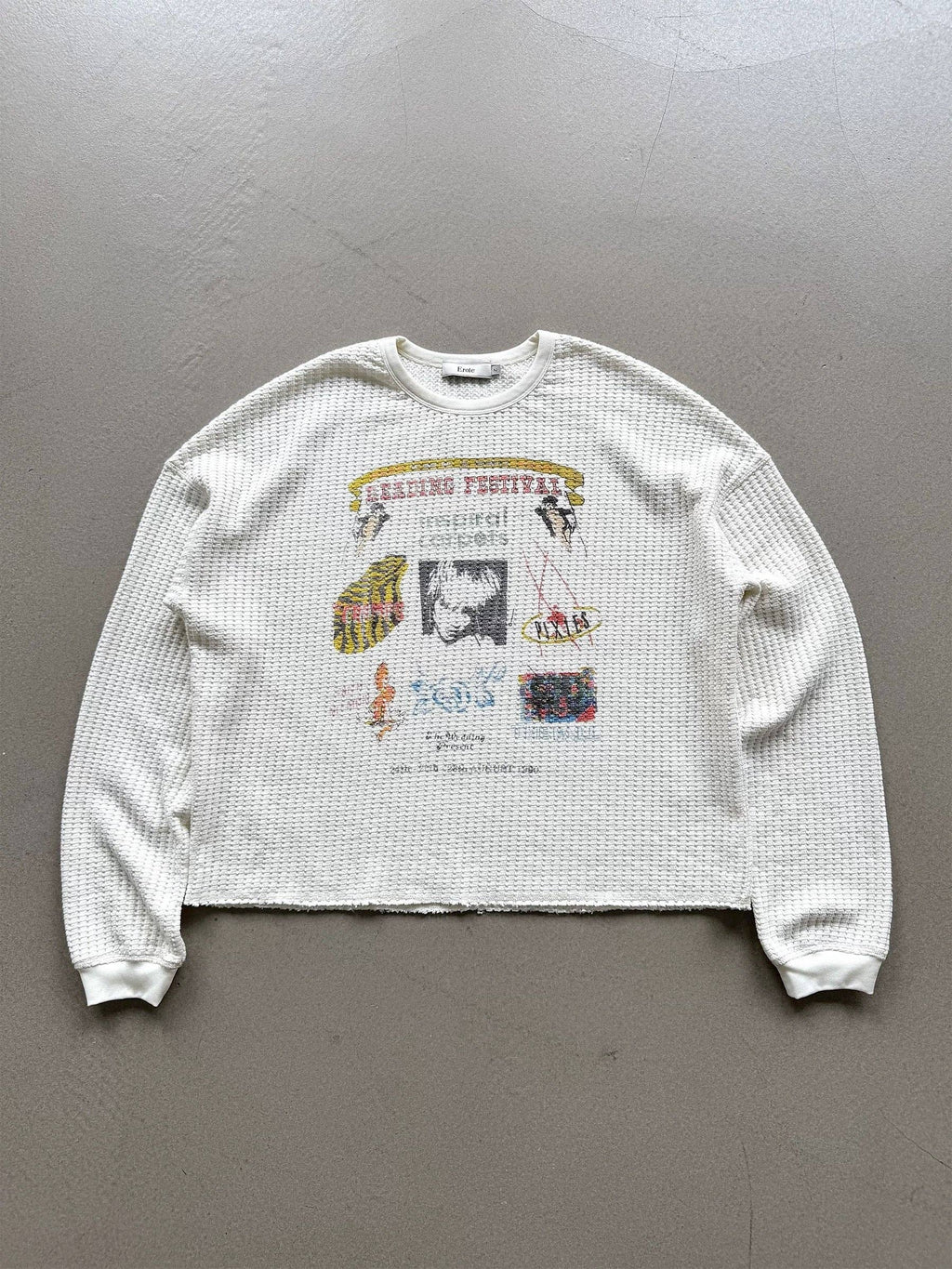 Cream Waffle Knit Long Sleeve