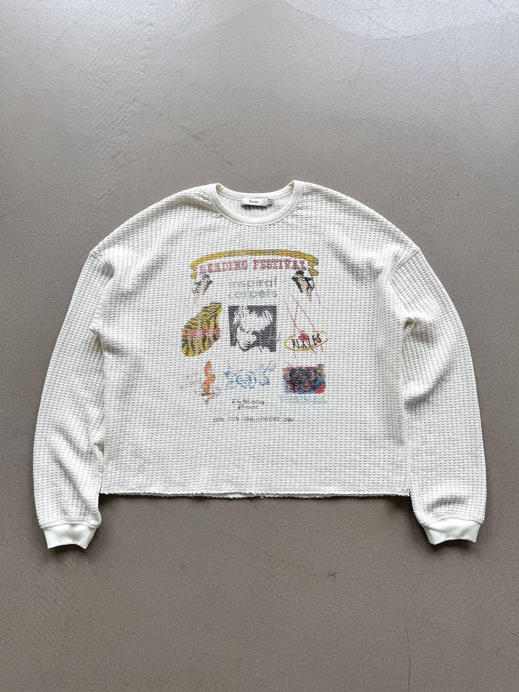 Cream Waffle Knit Long Sleeve