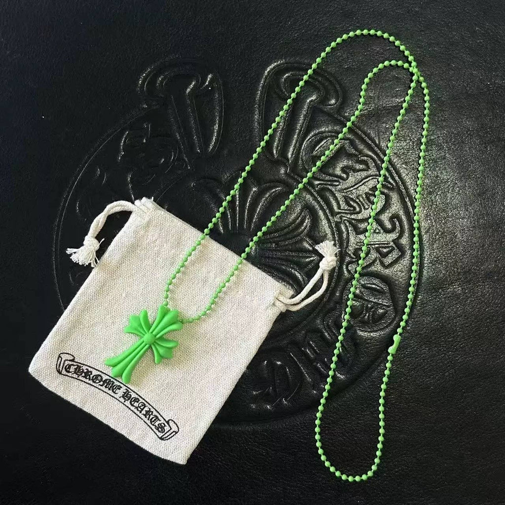 Archive Chrome cross dog tag necklace