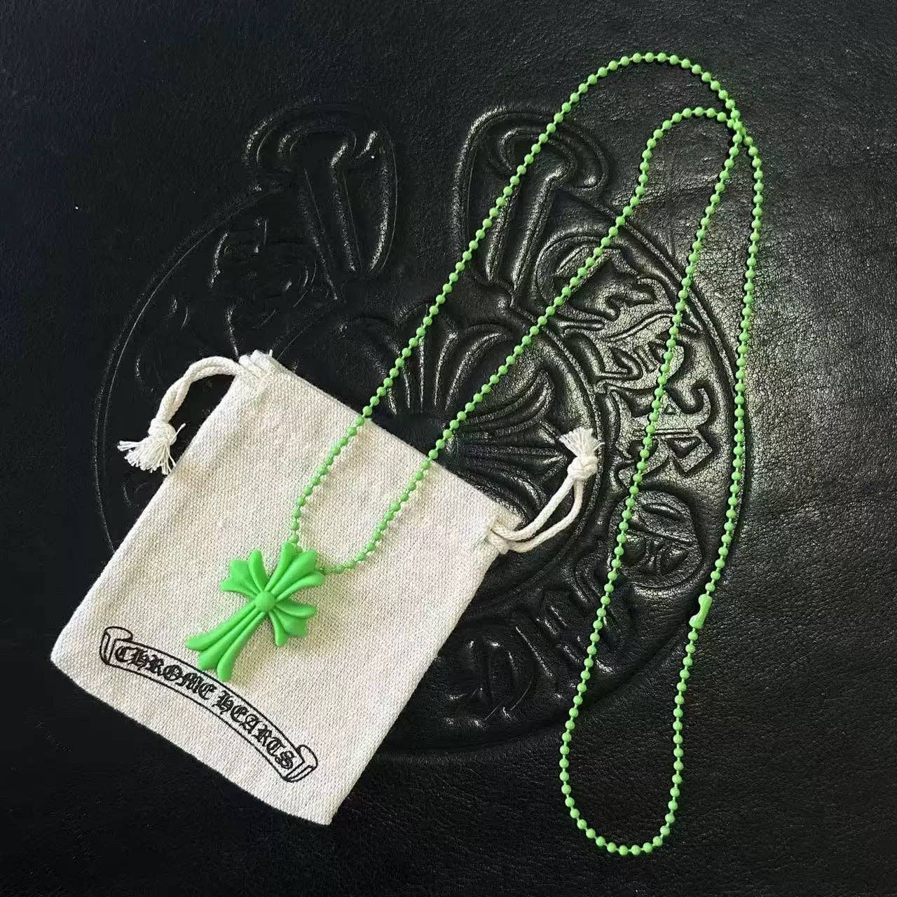 Archive Chrome cross dog tag necklace