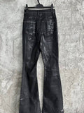 DRKSHDW Waxed flared denim