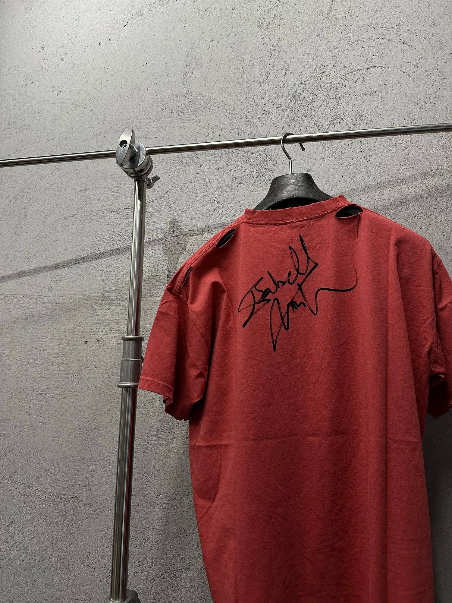 Red Isabelle Huppert Portrait Tee – Grunge Cut Style
