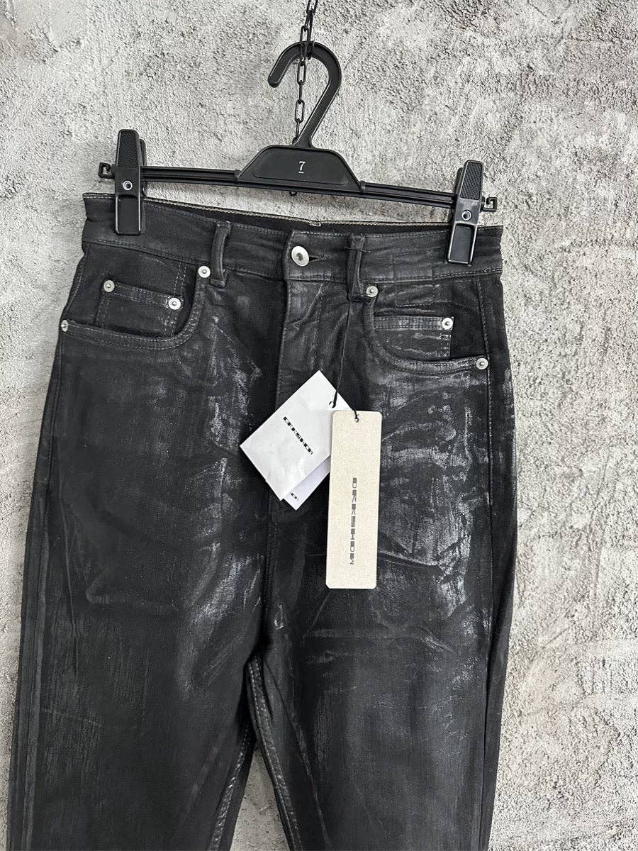DRKSHDW Waxed flared denim