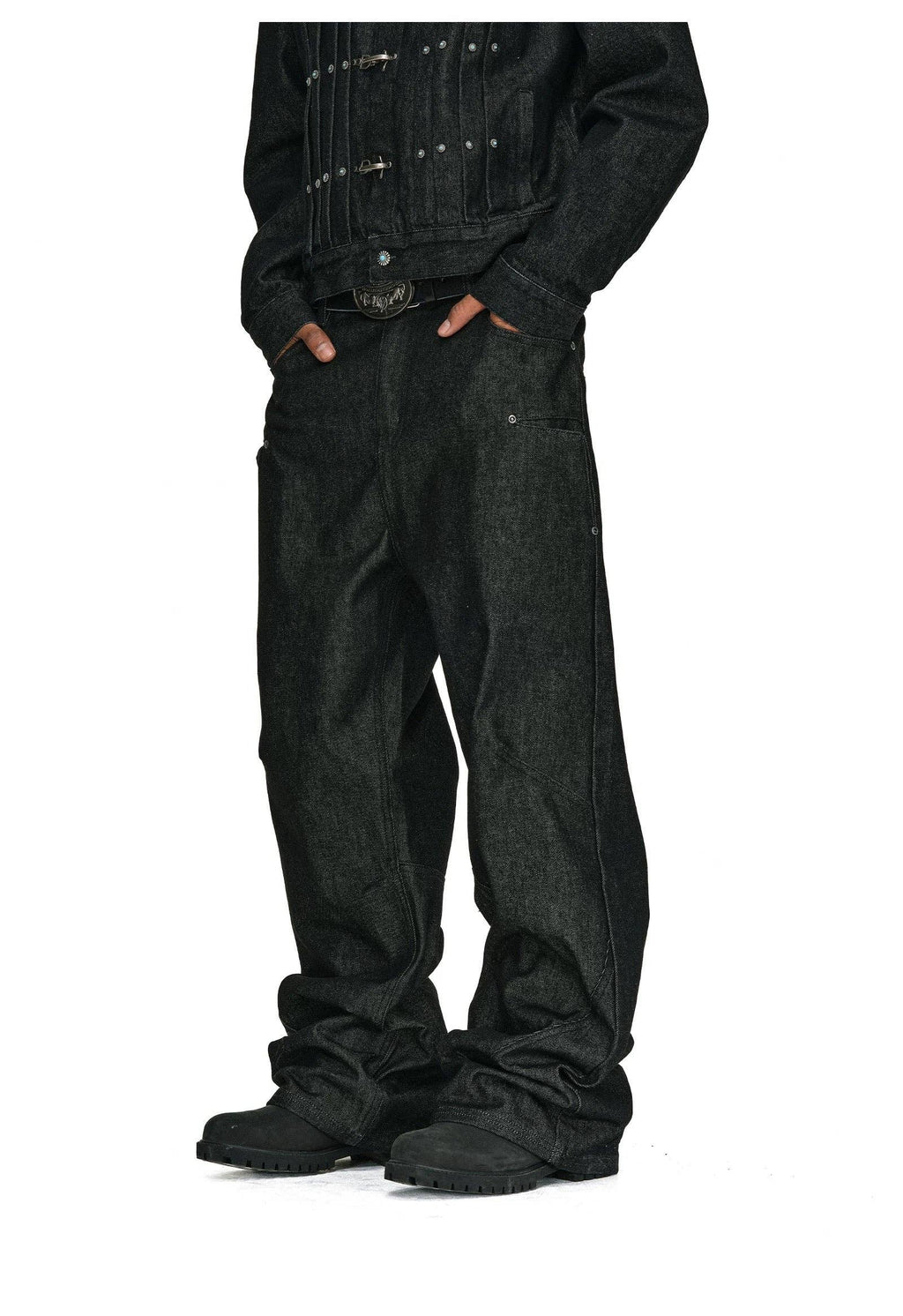 Archive Wide-Leg Black Denim Jeans