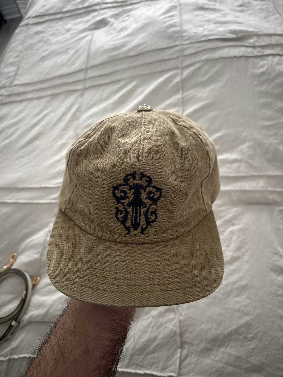 Beige Chrome hearts  hats