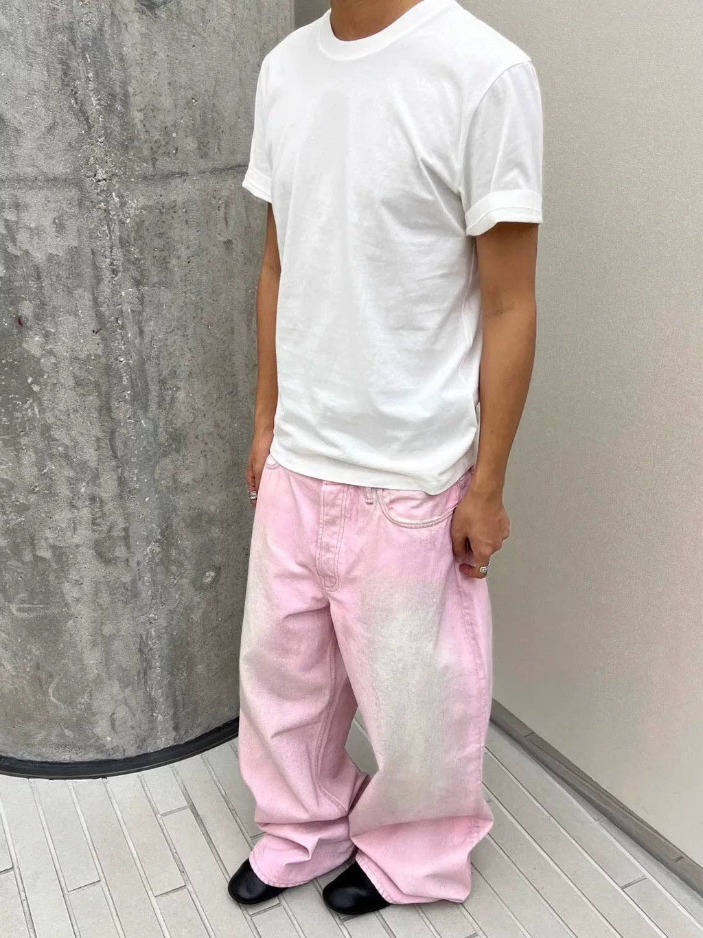 Archival Denim – Light Wash with Distressed Paint Finish