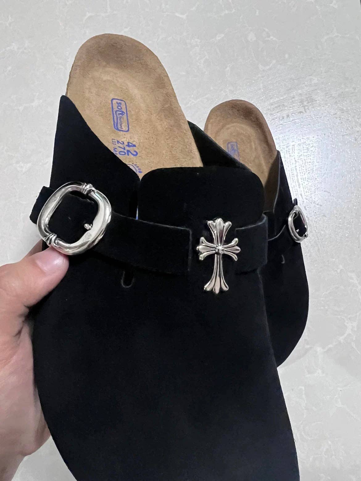 Archive Chrome Suede Mules