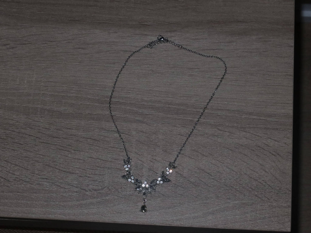 Crystal Leaf Choker Necklace