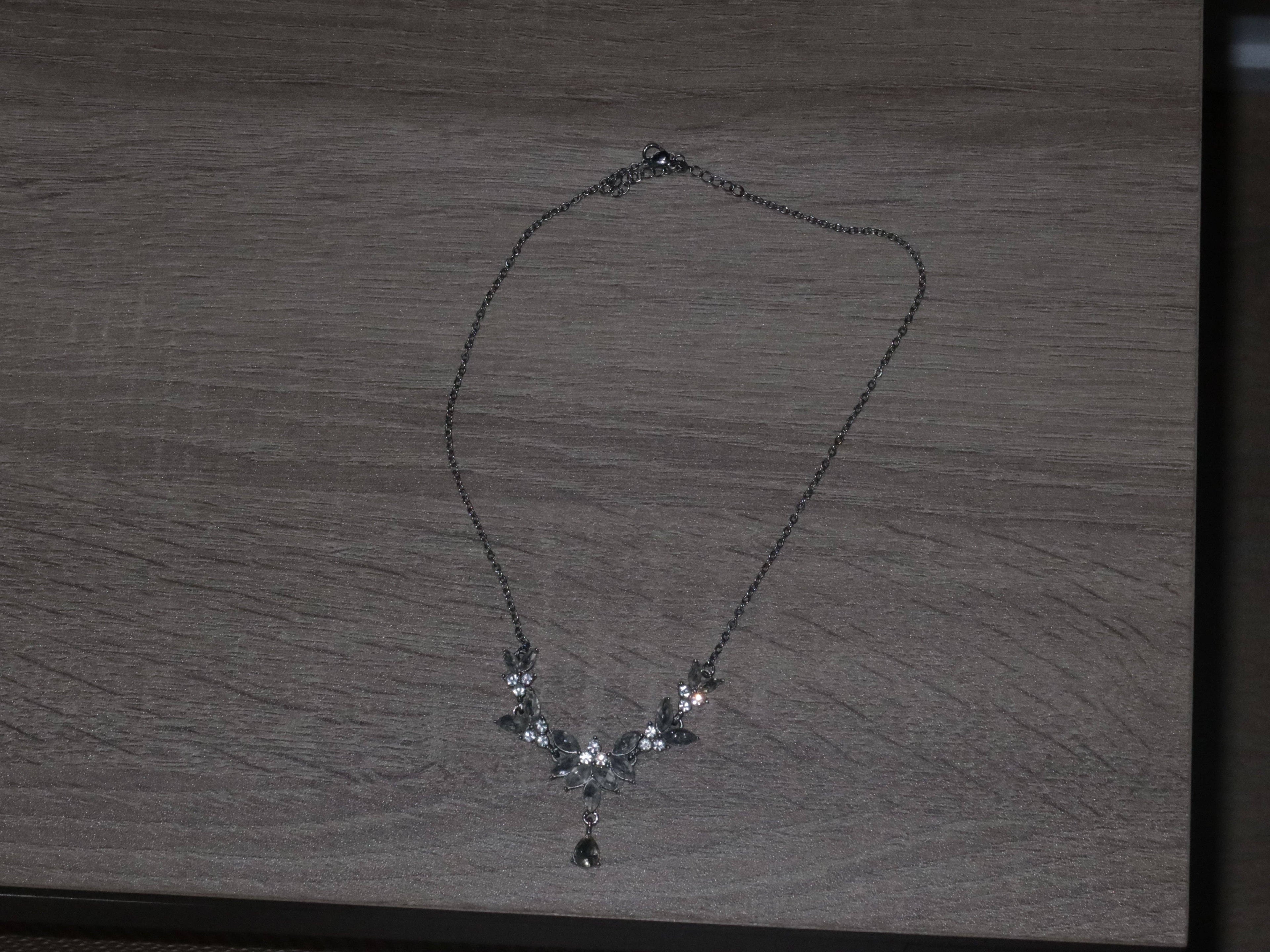 Crystal Leaf Choker Necklace