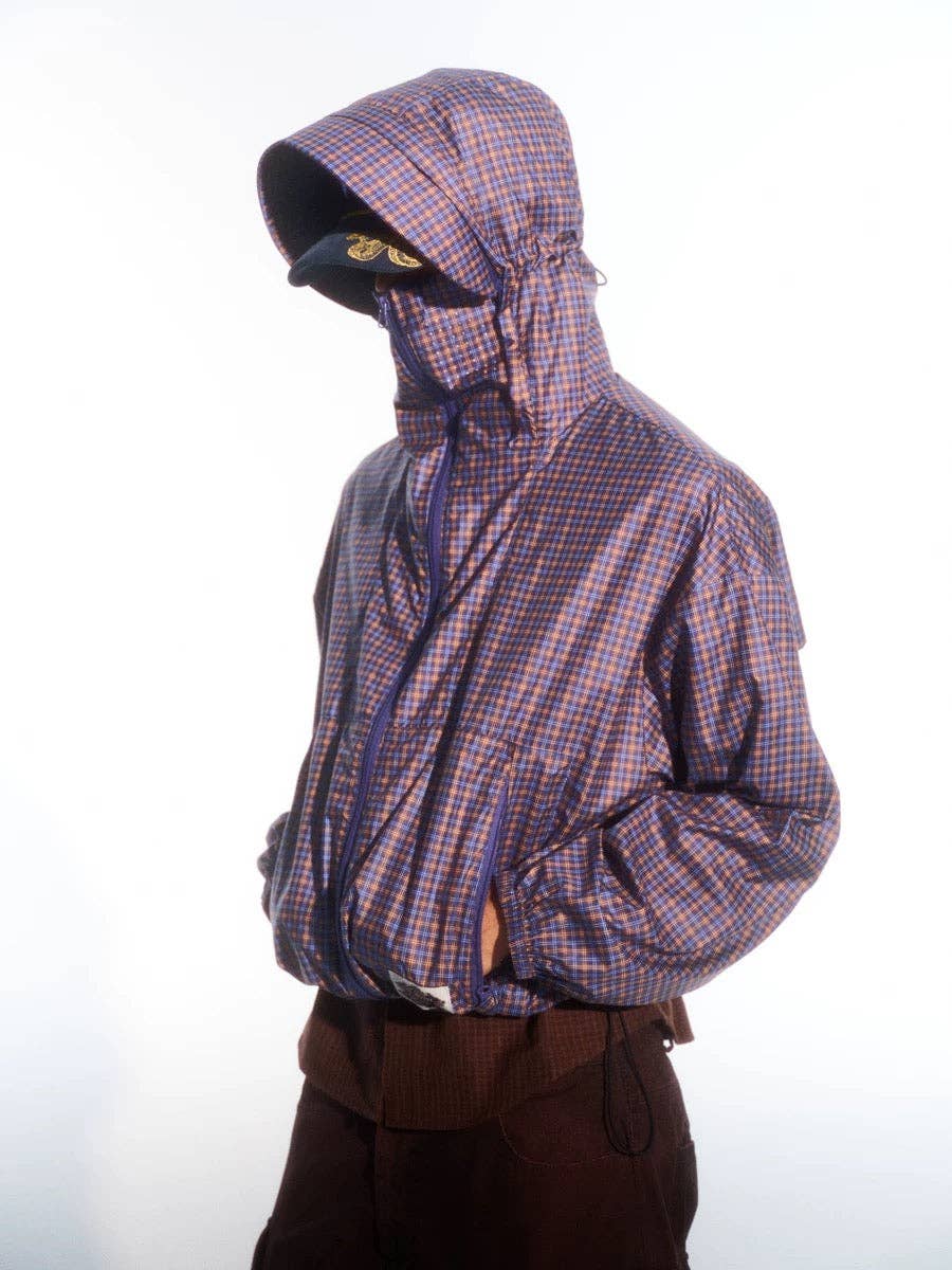 Checkered Windbreaker Jacket