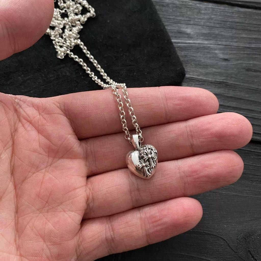 Archive Chrome silver cross necklace