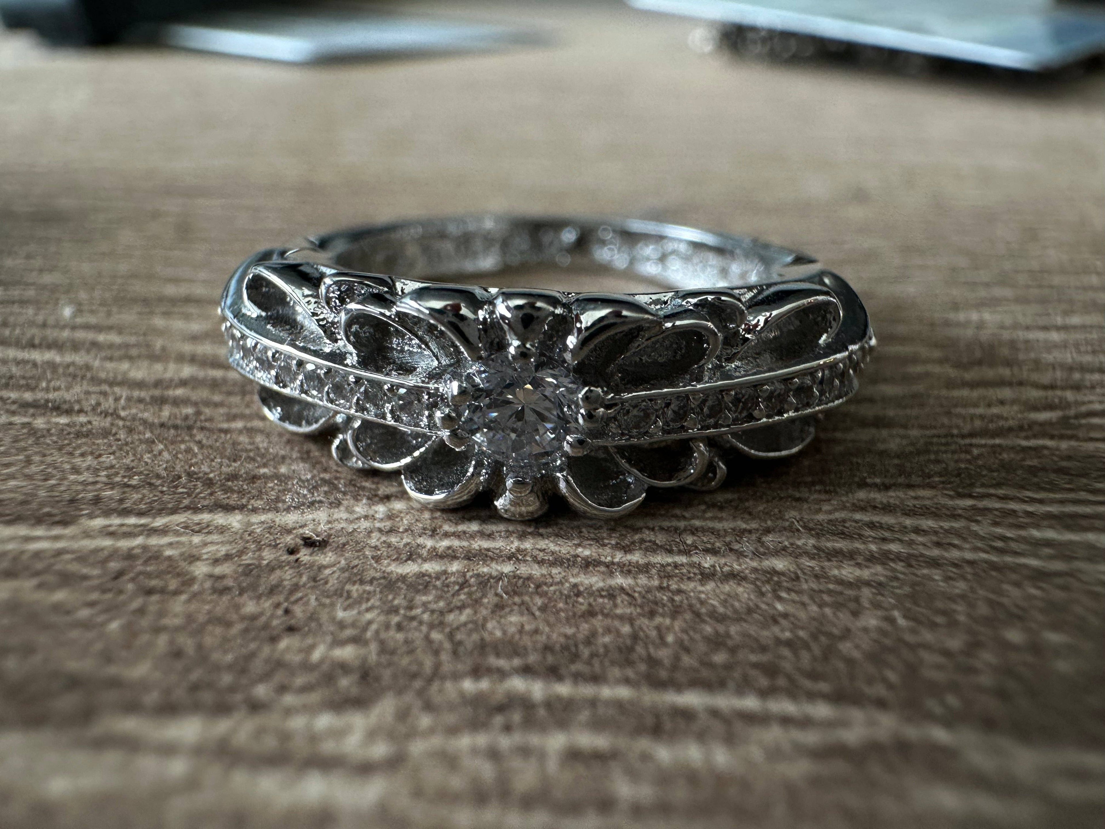 Chrome hearts rings with diamond gemstone