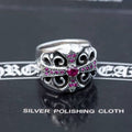 Chrome hearts rings with diamond gemstone